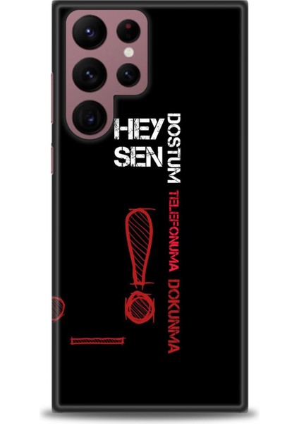 Samsung Galaxy S22 Ultra Hd Baskılı Kılıf + Seramik Tam Kaplayan Ekran Koruyucu 392