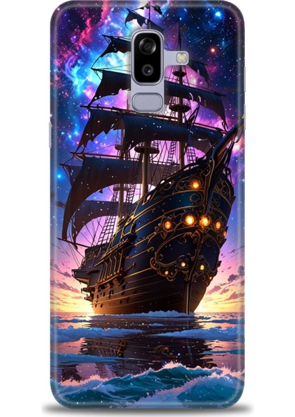Samsung Galaxy J8 Hd Baskılı Kılıf + Seramik Tam Kaplayan Ekran Koruyucu 236