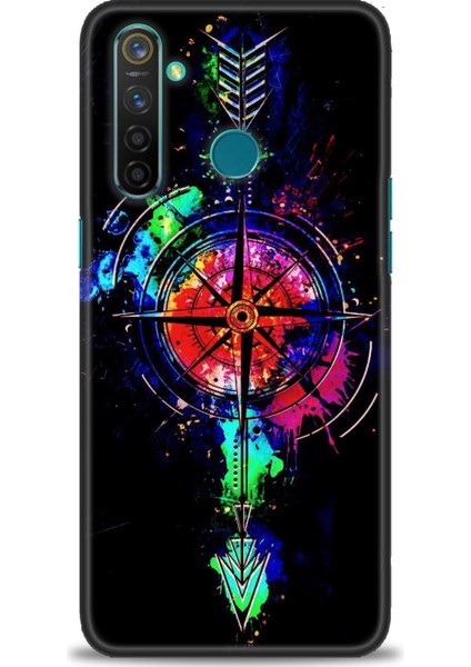 Realme 5 Pro Kılıf Hd Baskılı Kılıf + Seramik Tam Kaplayan Ekran Koruyucu 86