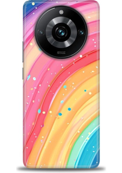 Realme 11 Pro Plus Kılıf Hd Baskılı Kılıf + Seramik Tam Kaplayan Ekran Koruyucu 415