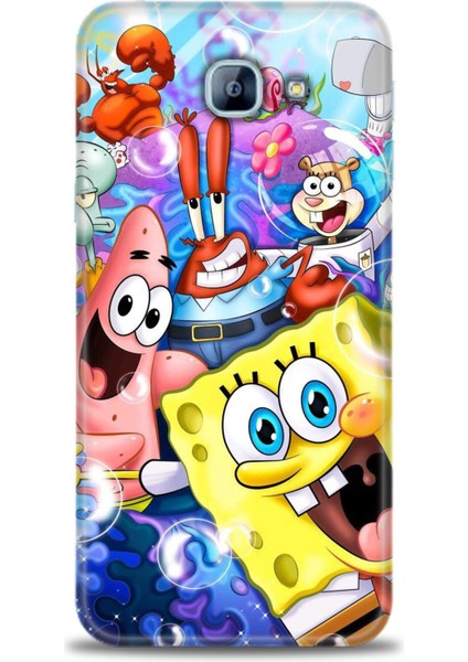 Samsung Galaxy A8 2016 Hd Baskılı Kılıf + Seramik Tam Kaplayan Ekran Koruyucu 455