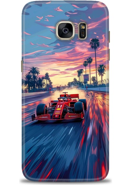 Samsung Galaxy S7 Edge Hd Baskılı Kılıf + Seramik Tam Kaplayan Ekran Koruyucu 102