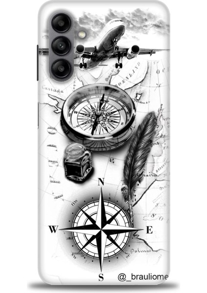 Samsung Galaxy A04S Hd Baskılı Kılıf + Seramik Tam Kaplayan Ekran Koruyucu 81