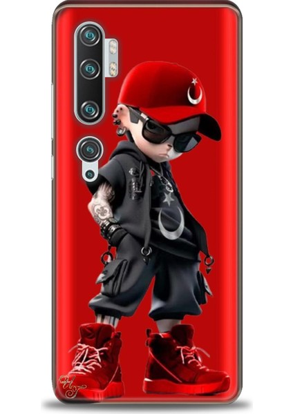 Xiaomi Mi Note 10 Pro Kılıf Hd Baskılı Kılıf + Seramik Tam Kaplayan Ekran Koruyucu 250