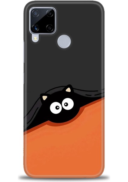 Realme C15 Kılıf Hd Baskılı Kılıf + Seramik Tam Kaplayan Ekran Koruyucu 80