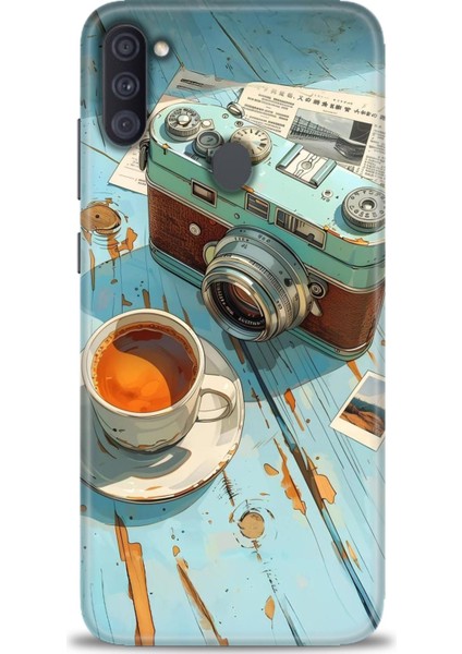 Samsung Galaxy A11 Hd Baskılı Kılıf + Seramik Tam Kaplayan Ekran Koruyucu 269