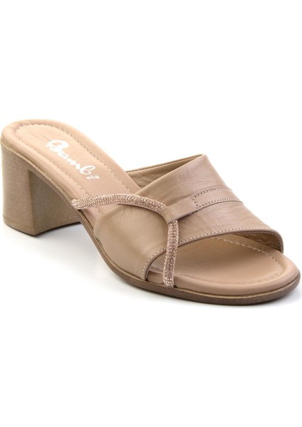 Bej Leather Kadın Terlik K04040012303 fiyatları