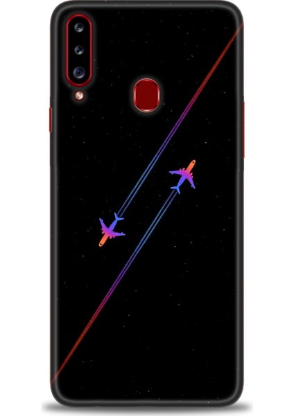 Samsung Galaxy A20S Hd Baskılı Kılıf + Seramik Tam Kaplayan Ekran Koruyucu 390