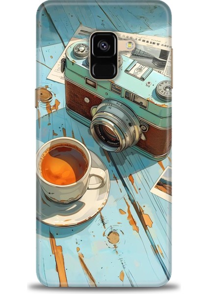 Samsung Galaxy A8 2018 Hd Baskılı Kılıf + Seramik Tam Kaplayan Ekran Koruyucu 269