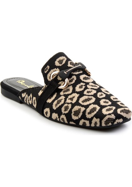 Siyah Leopar Kadın Terlik K04327012482 fiyatları