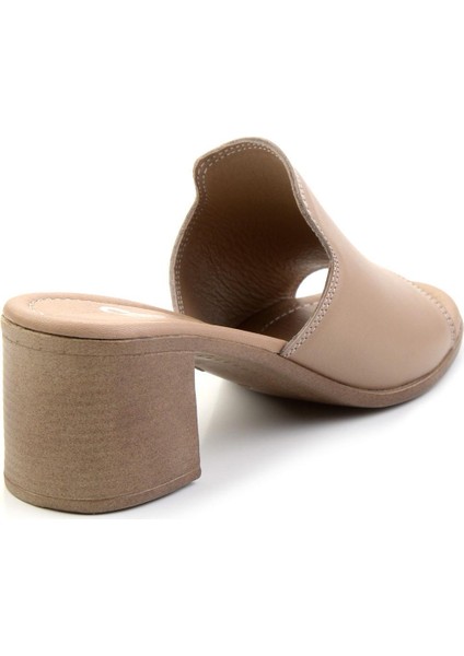 Bej Leather Kadın Terlik K04040012203 modelleri