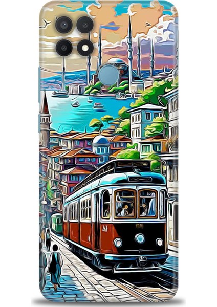 Oppo A15 Kılıf Hd Baskılı Kılıf + Seramik Tam Kaplayan Ekran Koruyucu 225