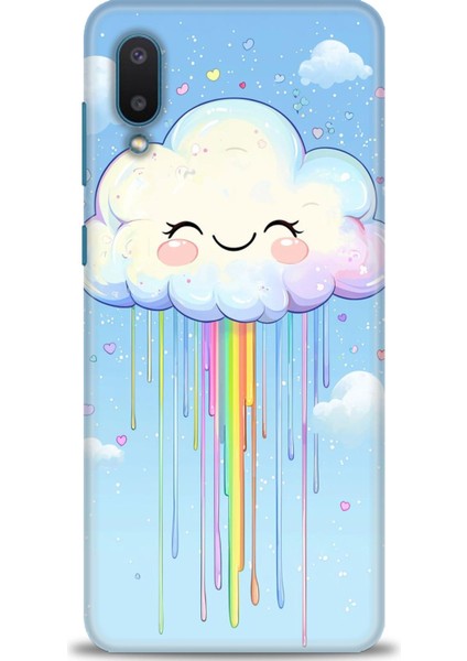 Samsung Galaxy A02 Hd Baskılı Kılıf + Seramik Tam Kaplayan Ekran Koruyucu 307