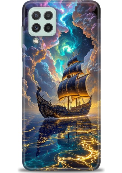 Samsung Galaxy M22 Hd Baskılı Kılıf + Seramik Tam Kaplayan Ekran Koruyucu 233