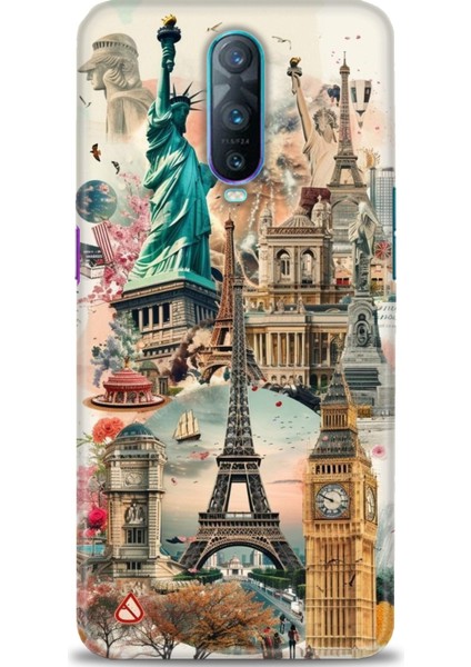 Oppo RX17 Pro Kılıf Hd Baskılı Kılıf + Seramik Tam Kaplayan Ekran Koruyucu 264