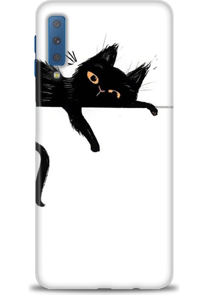 Samsung Galaxy A7 2018 Hd Baskılı Kılıf + Seramik Tam Kaplayan Ekran Koruyucu 63
