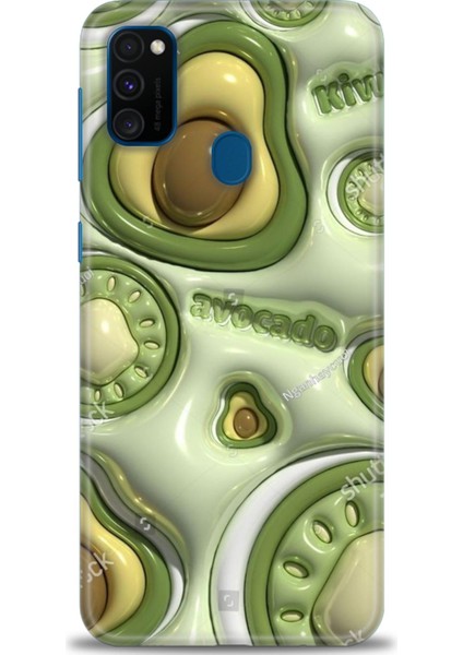 Samsung Galaxy M21 Hd Baskılı Kılıf + Seramik Tam Kaplayan Ekran Koruyucu 114