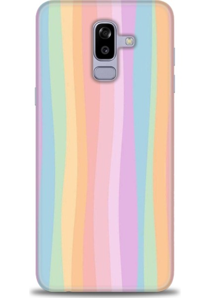 Samsung Galaxy J8 Hd Baskılı Kılıf + Seramik Tam Kaplayan Ekran Koruyucu 428