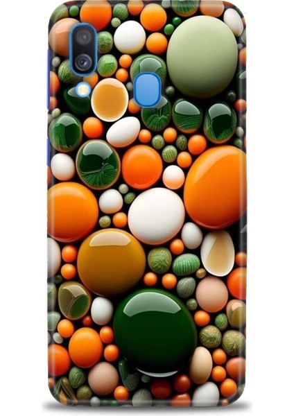 Samsung Galaxy A40 Hd Baskılı Kılıf + Seramik Tam Kaplayan Ekran Koruyucu 348