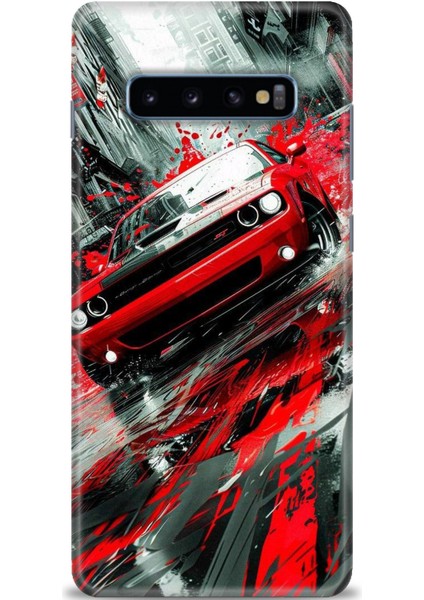 Samsung Galaxy S10 Plus Hd Baskılı Kılıf + Seramik Tam Kaplayan Ekran Koruyucu 106