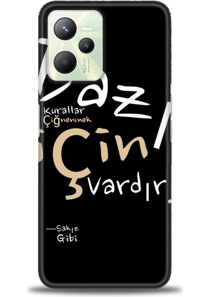 Realme C35 Kılıf Hd Baskılı Kılıf + Seramik Tam Kaplayan Ekran Koruyucu 394