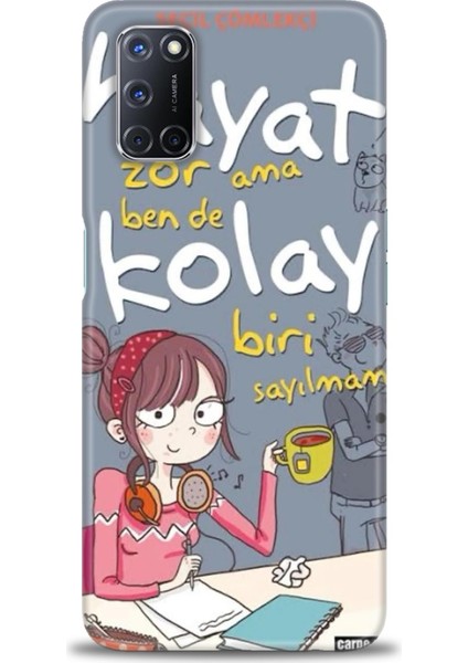 Oppo A92 Kılıf Hd Baskılı Kılıf + Seramik Tam Kaplayan Ekran Koruyucu 163