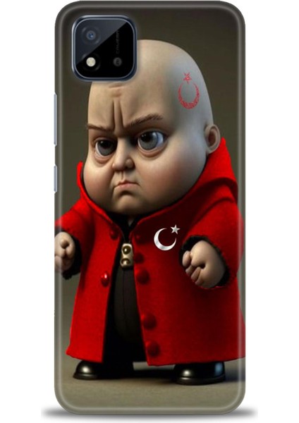 Realme C11 2021 Kılıf Hd Baskılı Kılıf + Seramik Tam Kaplayan Ekran Koruyucu 245