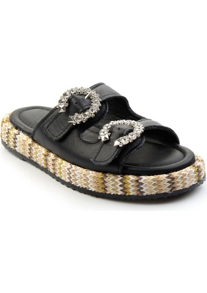 Siyah Leather Kadın Terlik K04991060203 fiyatları