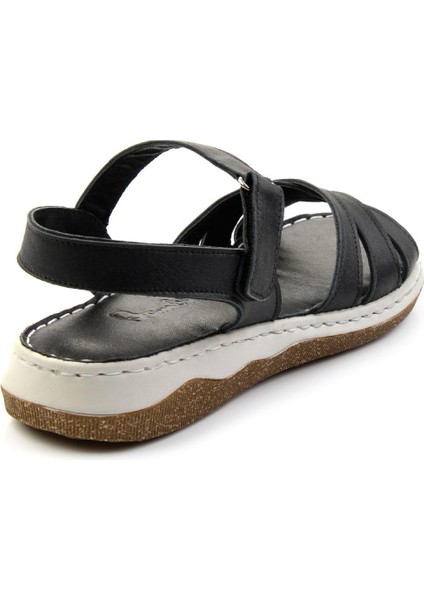 Siyah Leather Kadın Sandalet K05281018603 modelleri