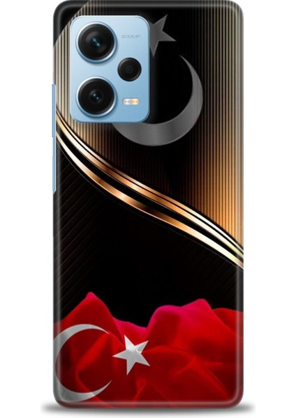 Xiaomi Redmi Note 12 Pro Plus Hd Baskılı Kılıf + Seramik Tam Kaplayan Ekran Koruyucu 33