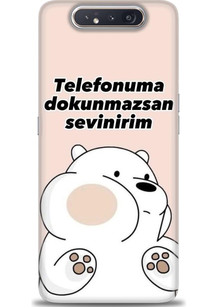 Samsung Galaxy A80 Hd Baskılı Kılıf + Seramik Tam Kaplayan Ekran Koruyucu 158