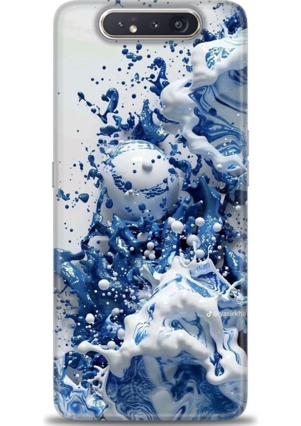 Samsung Galaxy A80 Hd Baskılı Kılıf + Seramik Tam Kaplayan Ekran Koruyucu 327
