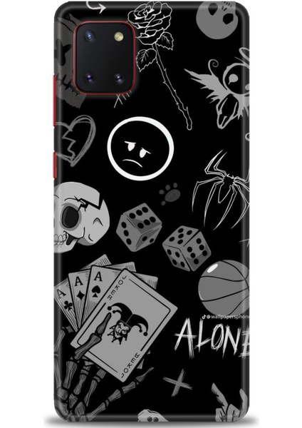 Samsung Galaxy A81 Hd Baskılı Kılıf + Seramik Tam Kaplayan Ekran Koruyucu 354