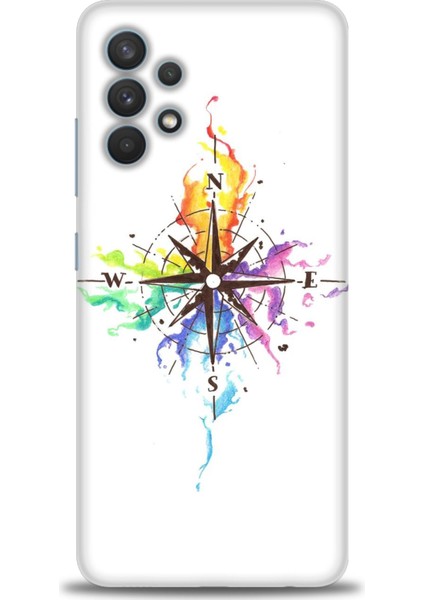 Samsung Galaxy A32 Hd Baskılı Kılıf + Seramik Tam Kaplayan Ekran Koruyucu 88