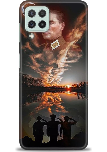 Samsung Galaxy M22 Hd Baskılı Kılıf + Seramik Tam Kaplayan Ekran Koruyucu 26