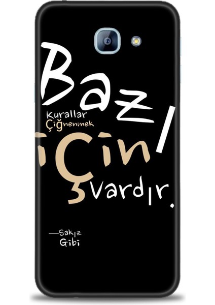 Samsung Galaxy A8 2016 Hd Baskılı Kılıf + Seramik Tam Kaplayan Ekran Koruyucu 394