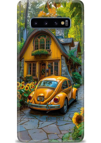 Samsung Galaxy S10 Plus Hd Baskılı Kılıf + Seramik Tam Kaplayan Ekran Koruyucu 110