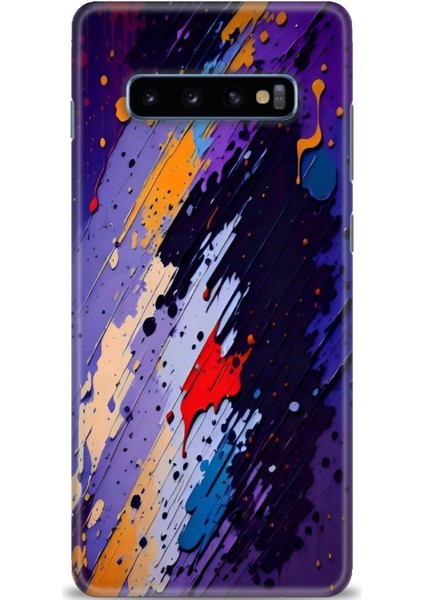 Samsung Galaxy S10 Plus Hd Baskılı Kılıf + Seramik Tam Kaplayan Ekran Koruyucu 436
