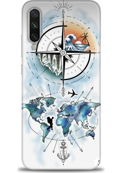 Xiaomi Mi A3 Kılıf Hd Baskılı Kılıf + Seramik Tam Kaplayan Ekran Koruyucu 82