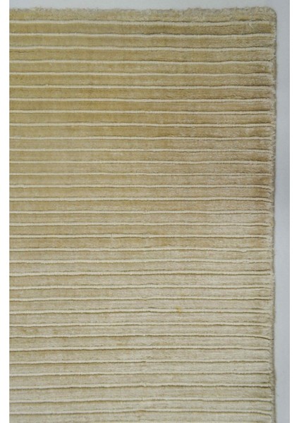 Nüans Bej Renk Ipek Görünümlü Viskoz Modern Çizgili El Dokuma Halı 80X150 cm (1.2 M²) fırsatları