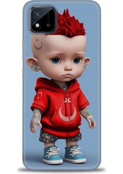 Realme C11 2021 Kılıf Hd Baskılı Kılıf + Seramik Tam Kaplayan Ekran Koruyucu 242