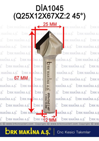 Dia 90 Derece Çap 25 mm