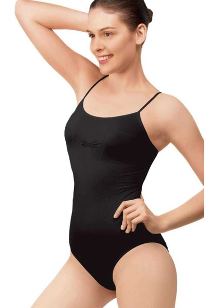 Elit Life Kadın Siyah Ince Dikişsiz Askı Body Zıbın Atlet 874
