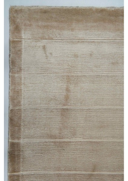 Nüans Deve Tüyü Rengi Ipek Görünümlü Viskoz Modern El Dokuma Halı 80X150 cm (1.2 M²)