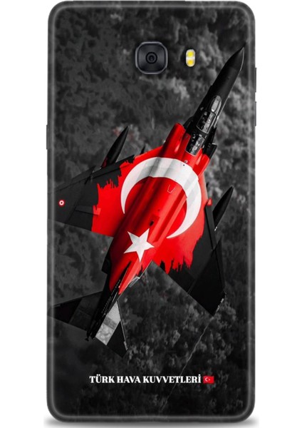 Samsung Galaxy C9 Pro Hd Baskılı Kılıf + Seramik Tam Kaplayan Ekran Koruyucu 37