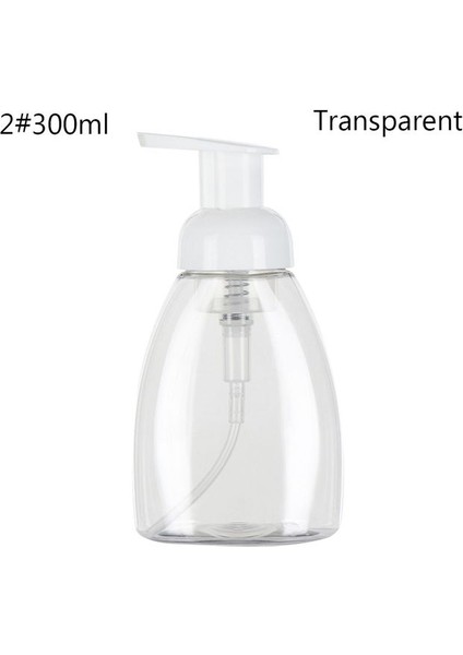 TRANSPARENT-2-300ML 1 Adet Yeni El Temizleyici Plastik Şampuan Duş Jeli Pompa Konteyner Sabunluk Şeffaf Köpük Şişe Sıvı (Yurt Dışından)