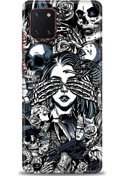 Samsung Galaxy A81 Hd Baskılı Kılıf + Seramik Tam Kaplayan Ekran Koruyucu 352