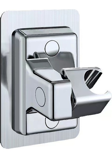 Gümüş 1 Adet Duş Başlığı Tutucu Ayarlanabilir Duvara Monte Duş Tutucu Kendinden Yapışkanlı Duş Başlığı El Braketi Banyo Aksesuarları (Yurt Dışından)