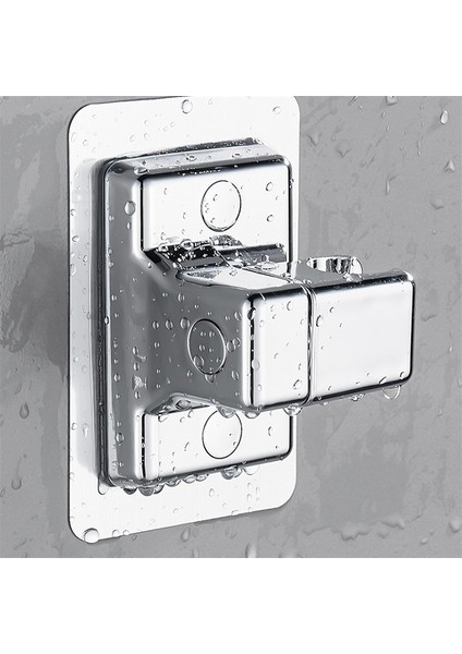Gümüş 1 Adet Duş Başlığı Tutucu Ayarlanabilir Duvara Monte Duş Tutucu Kendinden Yapışkanlı Duş Başlığı El Braketi Banyo Aksesuarları (Yurt Dışından)