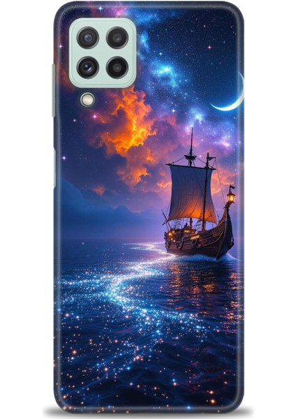 Samsung Galaxy M22 Hd Baskılı Kılıf + Seramik Tam Kaplayan Ekran Koruyucu 235